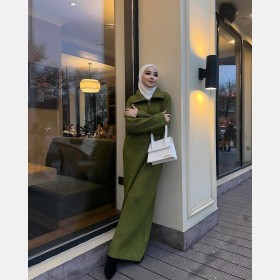 ID-01027 فستان  صوفي  بيسك